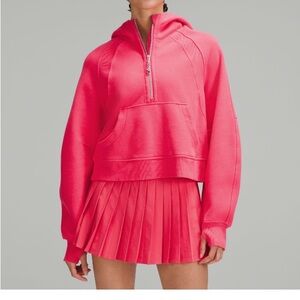 Lululemon Scuba Oversized Half Zip Hoodie Lip Gloss Pink